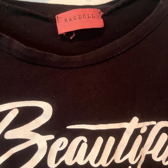 Ragdoll Beautiful Black Tie-Front Top - Small - Picture 2 of 3